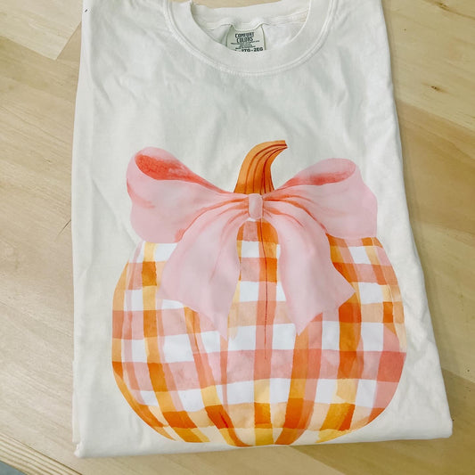 Plaid & Pumpkin Tee